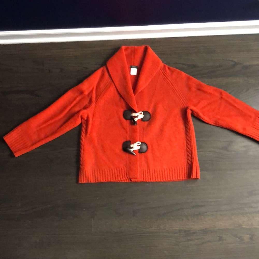 J Crew wool cardigan.